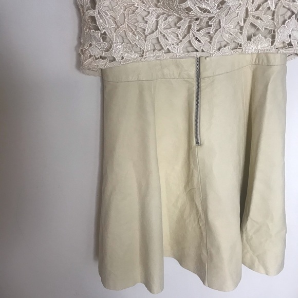 Alice + Olivia Leather Flare mini Dress - Picture 9 of 12